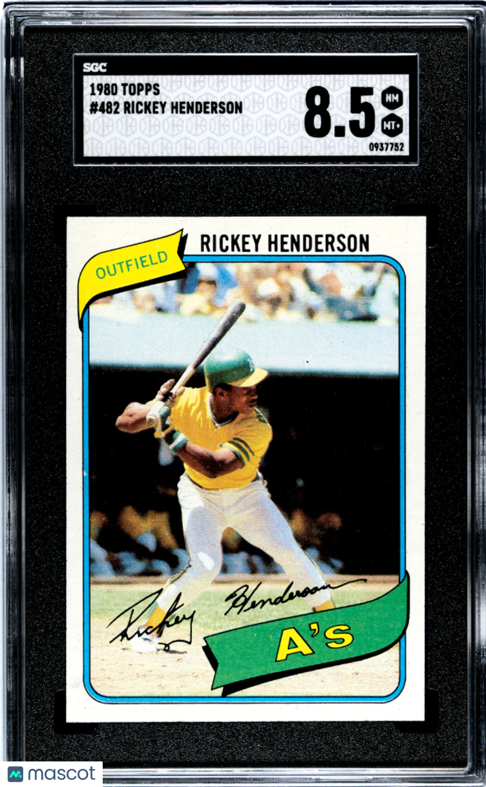 1980 Topps Rickey Henderson #482 SGC 8.5