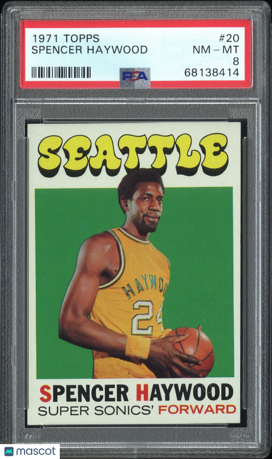 1971 Topps Spencer Haywood #20 PSA 8
