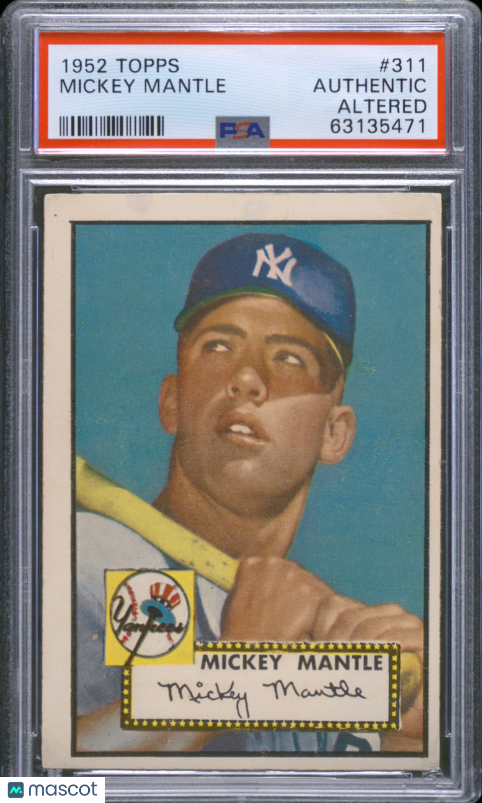 1952 Topps Mickey Mantle #311 PSA A