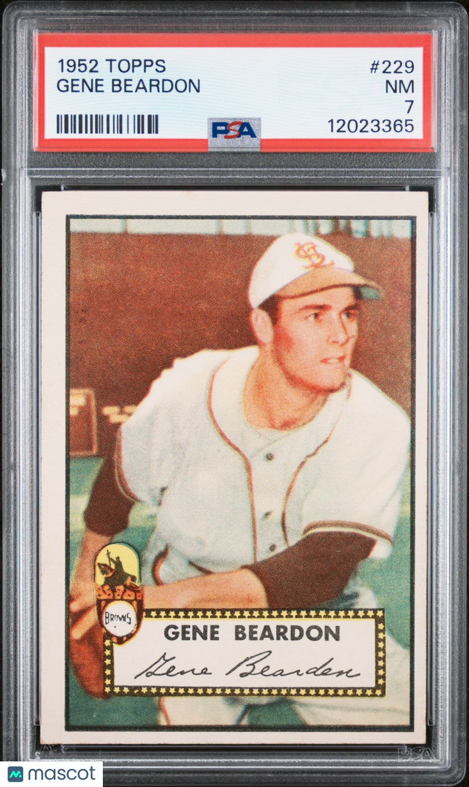 1952 Topps Gene Beardon #229 PSA 7