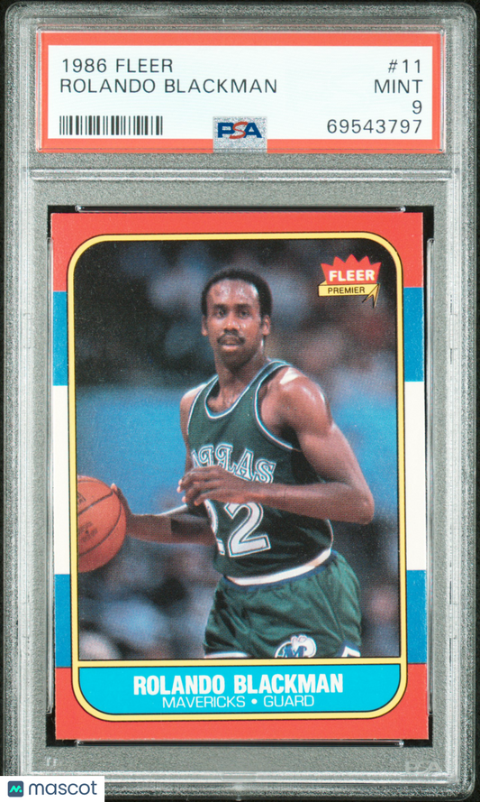 1986 Fleer Rolando Blackman #11 PSA 9