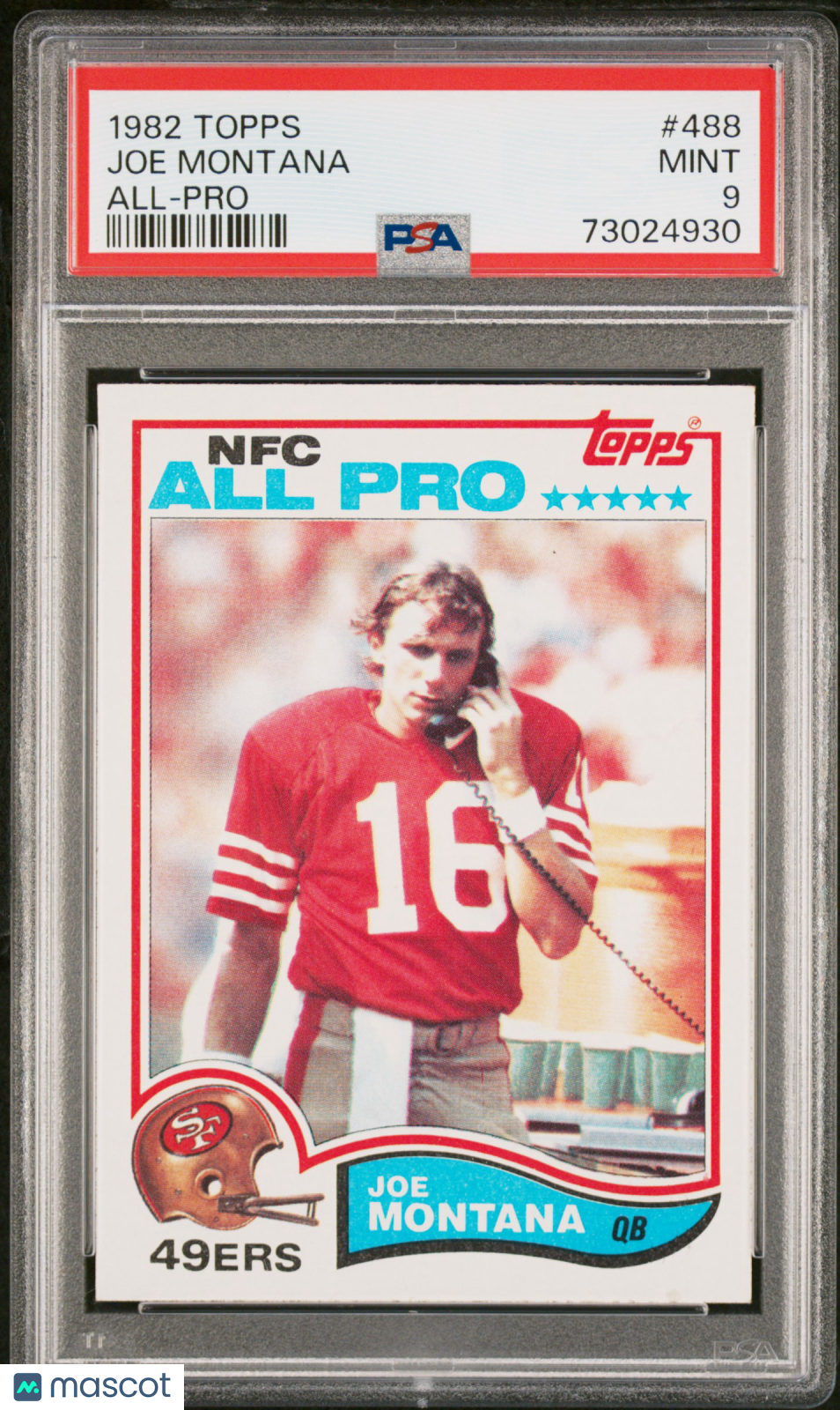 1982 Topps Joe Montana #488 All Pro PSA 9