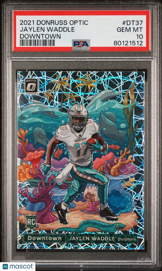 2021 Panini Donruss Optic Downtown Jaylen Waddle #DT37 PSA 10