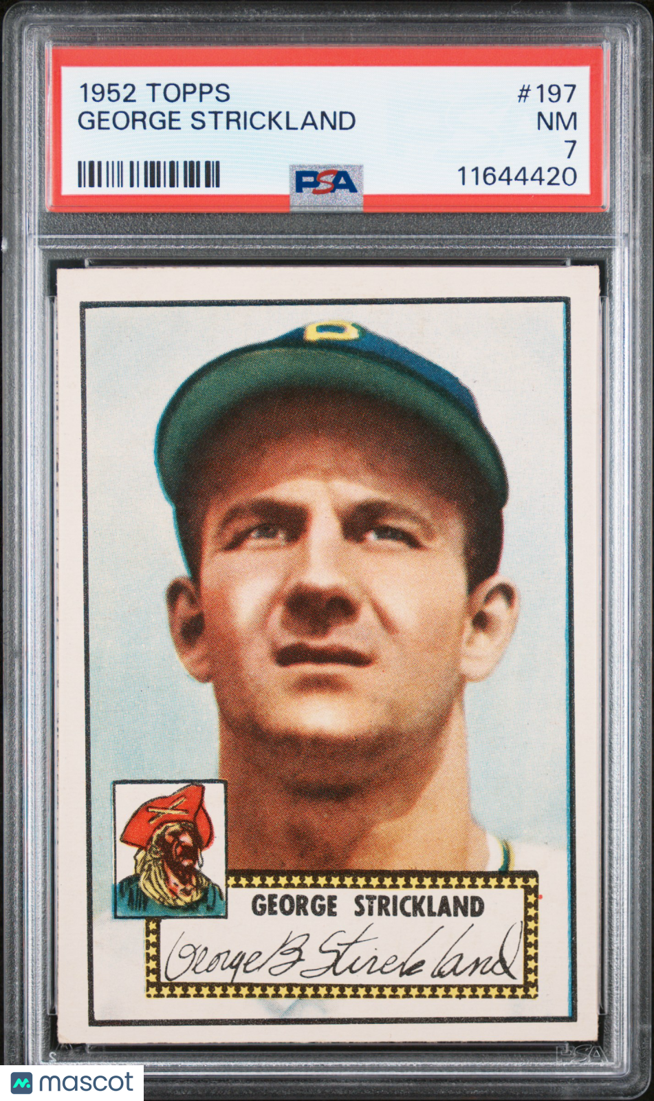1952 Topps George Strickland #197 PSA 7
