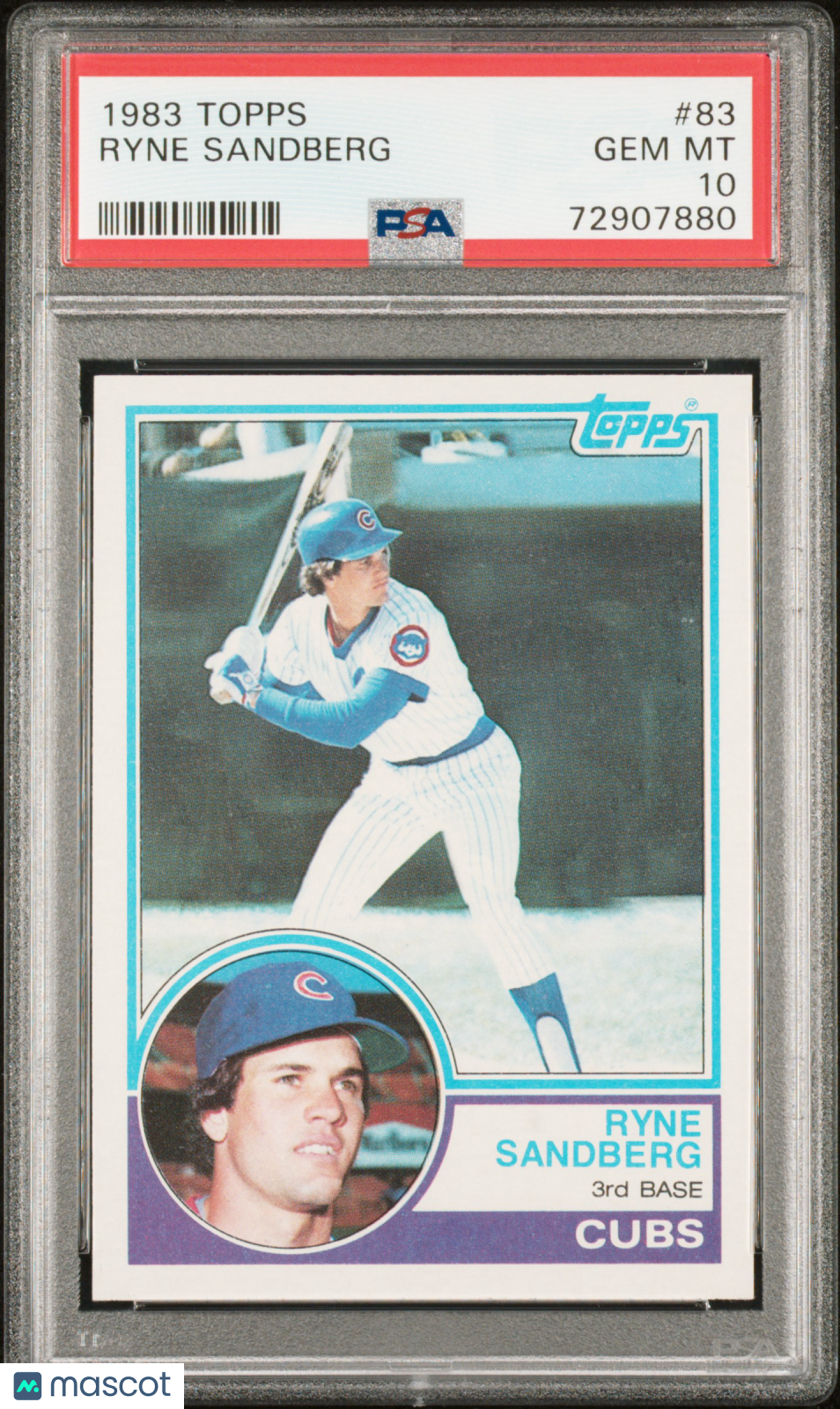 1983 Topps Ryne Sandberg #83 PSA 10