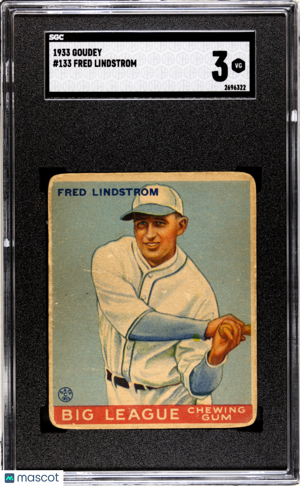1933 Goudey Fred Lindstrom #133 SGC 3