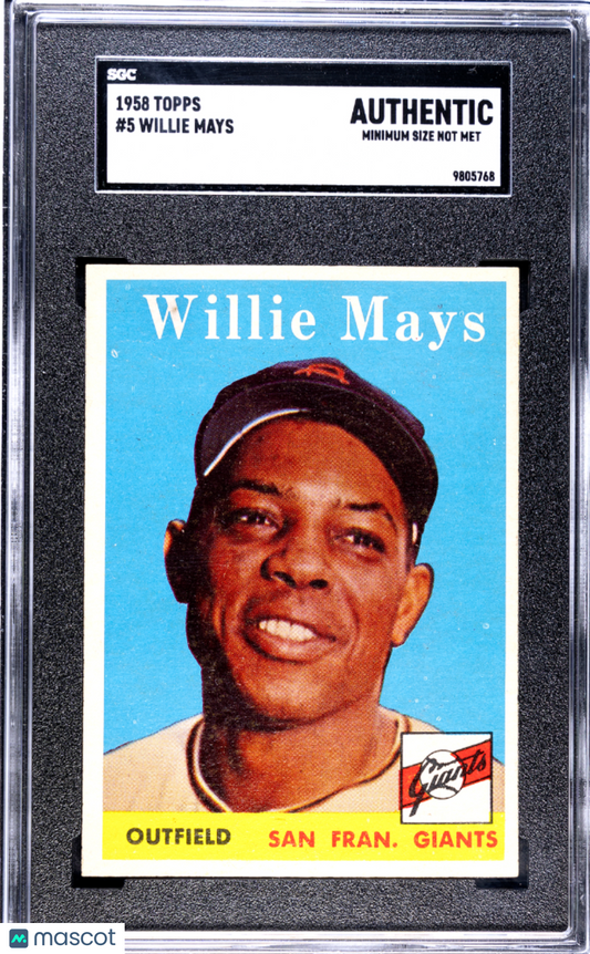 1958 Topps Willie Mays #5 SGC A
