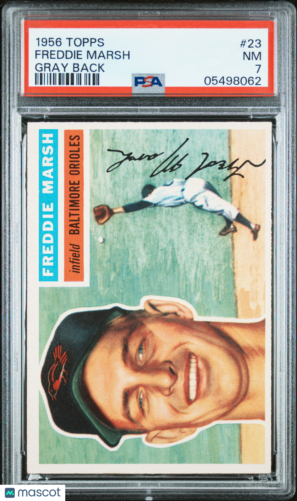 1956 Topps Freddie Marsh #23 Gray Back PSA 7