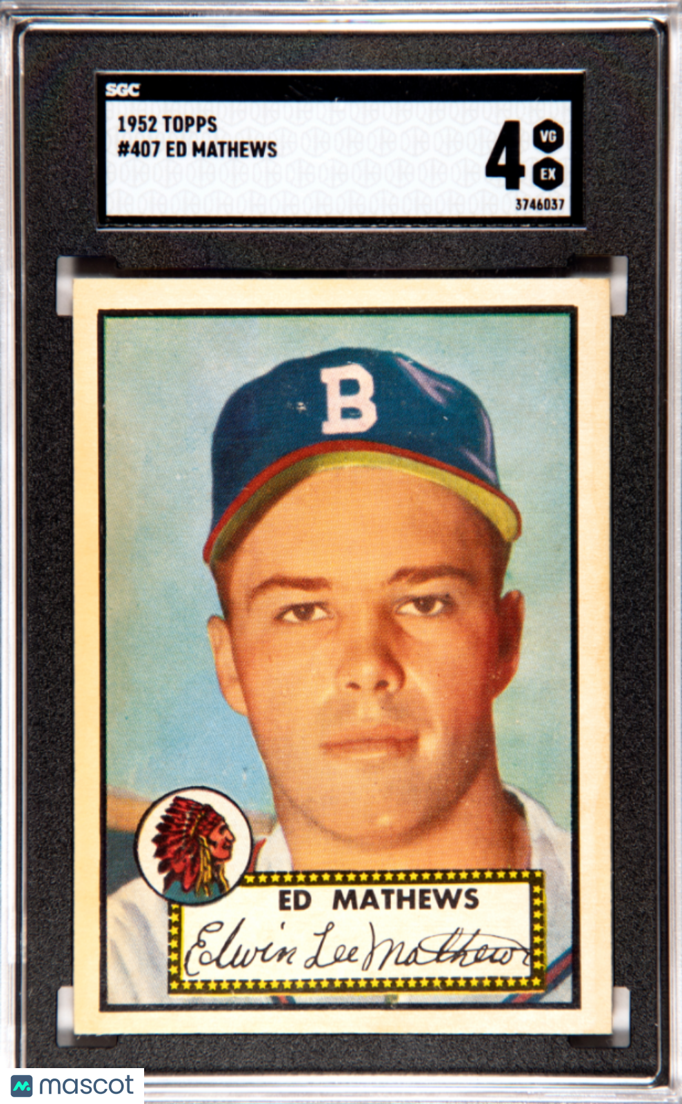 1952 Topps Ed Mathews #407 SGC 4