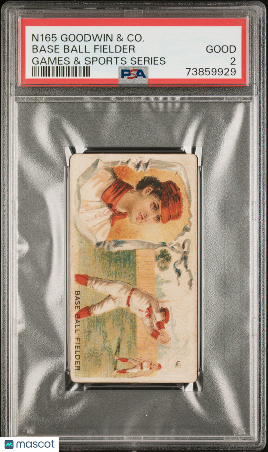 1889 N165 Goodwin & Co. Games & Sports Series Base Ball Fielder PSA 2
