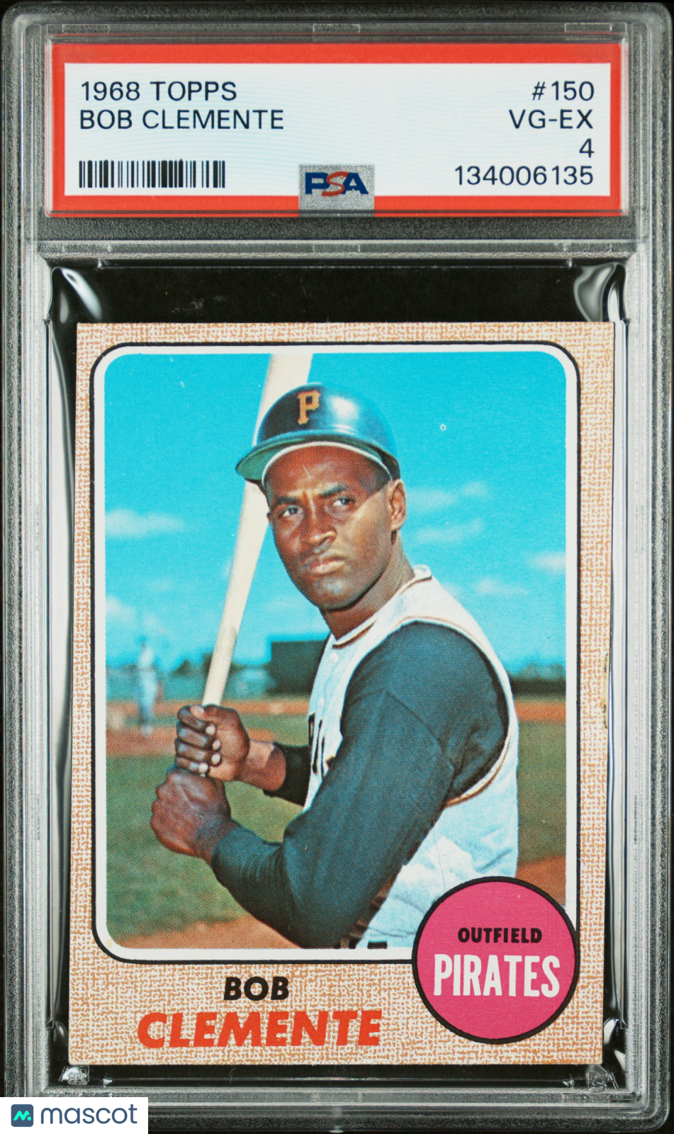1968 Topps Bob Clemente #150 PSA 4