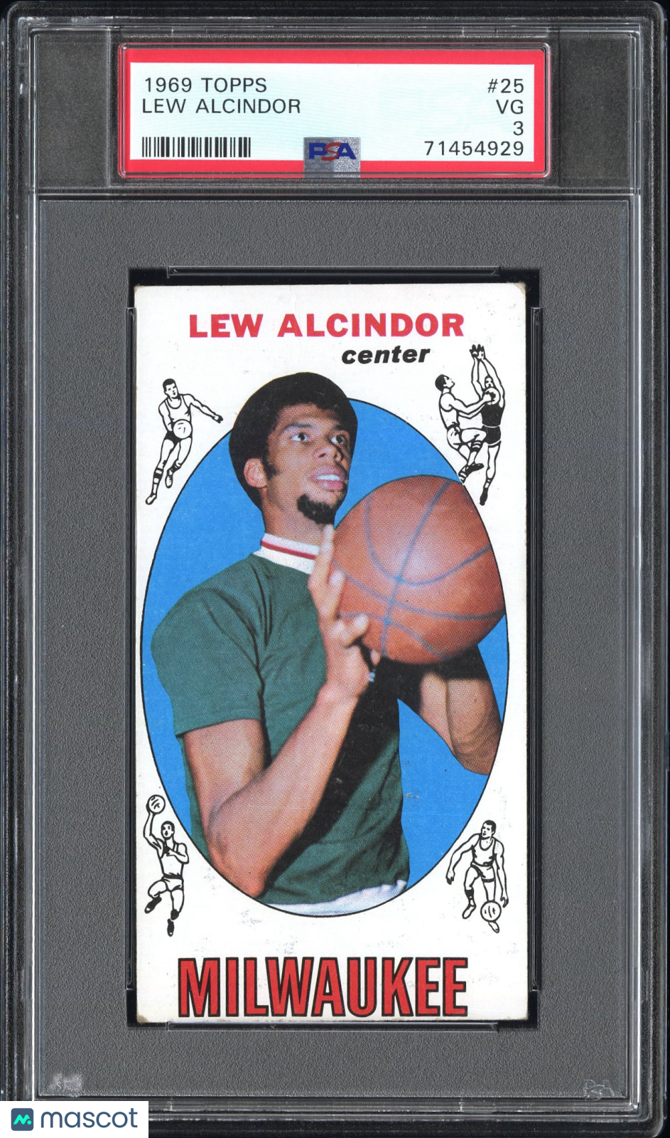 1969 Topps Lew Alcindor #25 PSA 3