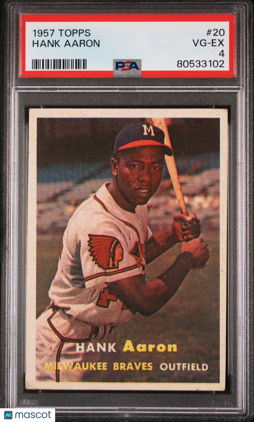1957 Topps Hank Aaron #20 PSA 4