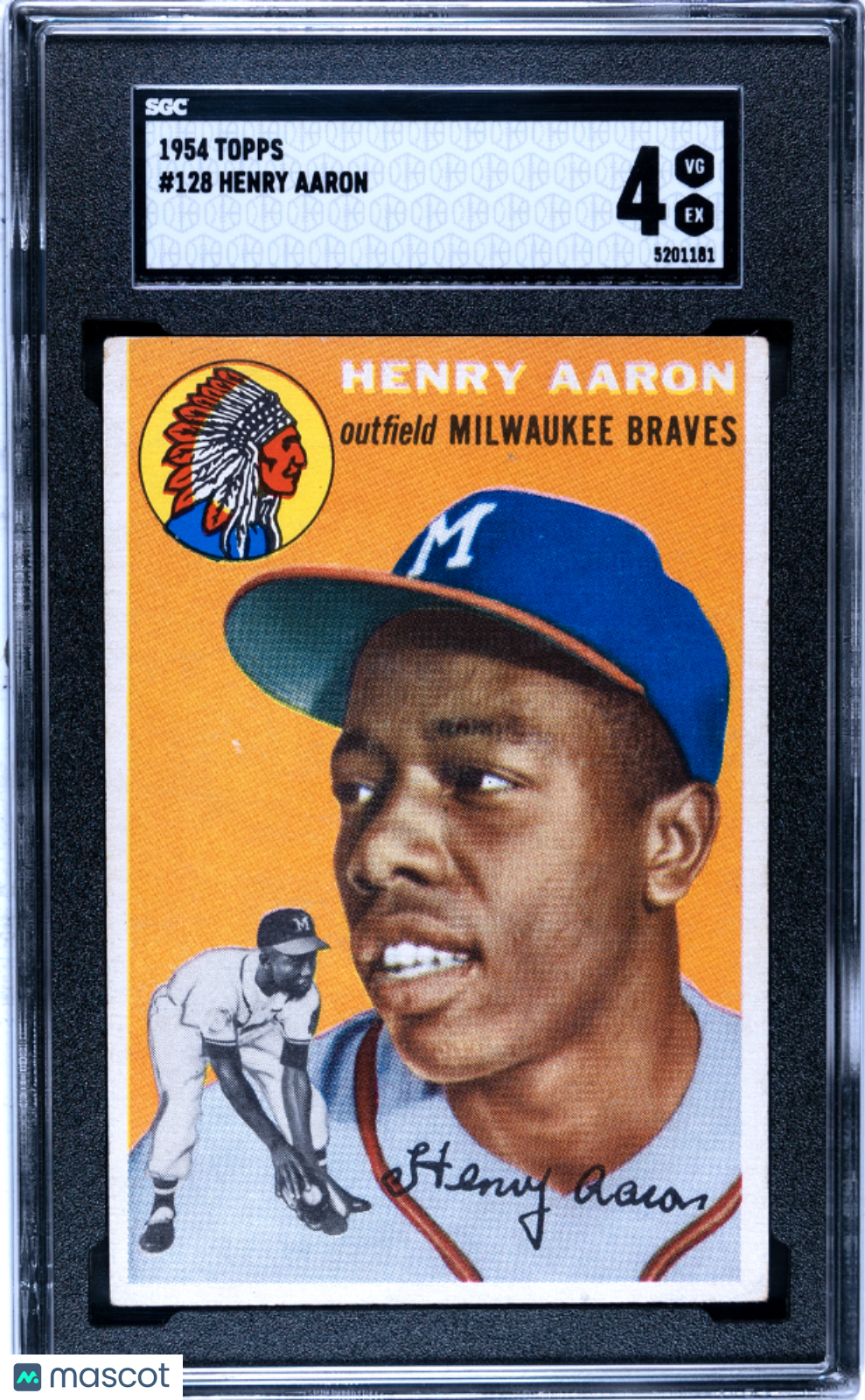 1954 Topps Henry Aaron #128 SGC 4