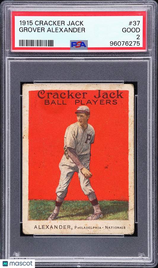 1915 Cracker Jack Grover Alexander #37 PSA 2