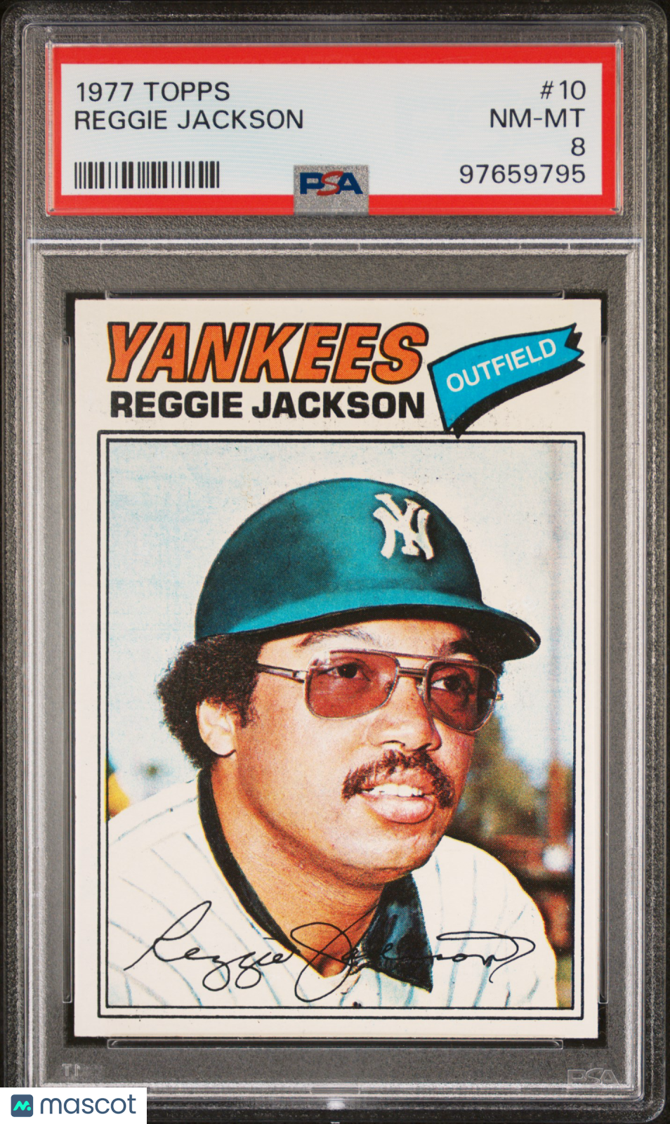 1977 Topps Reggie Jackson #10 PSA 8