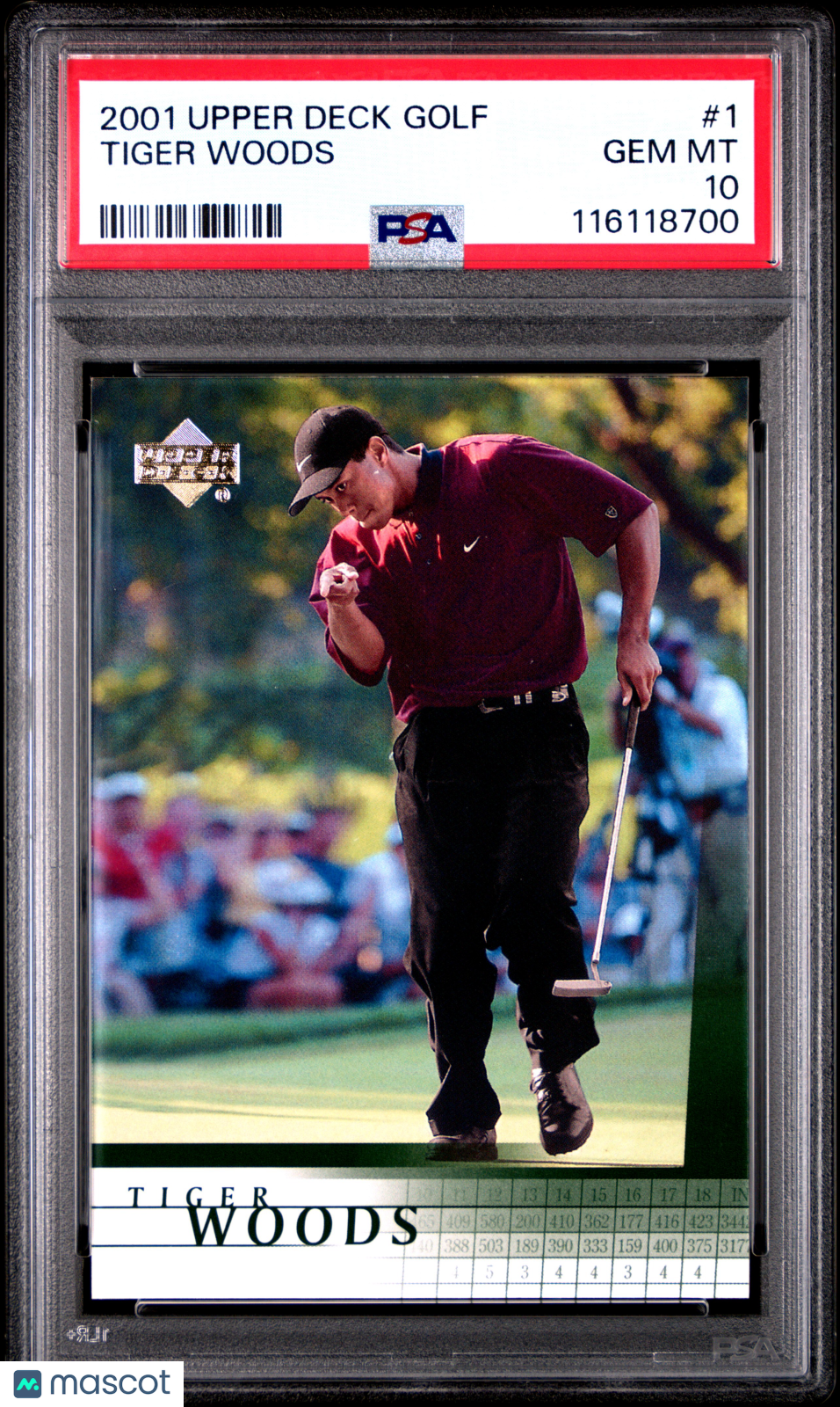 2001 Upper Deck Golf Tiger Woods #1 PSA 10
