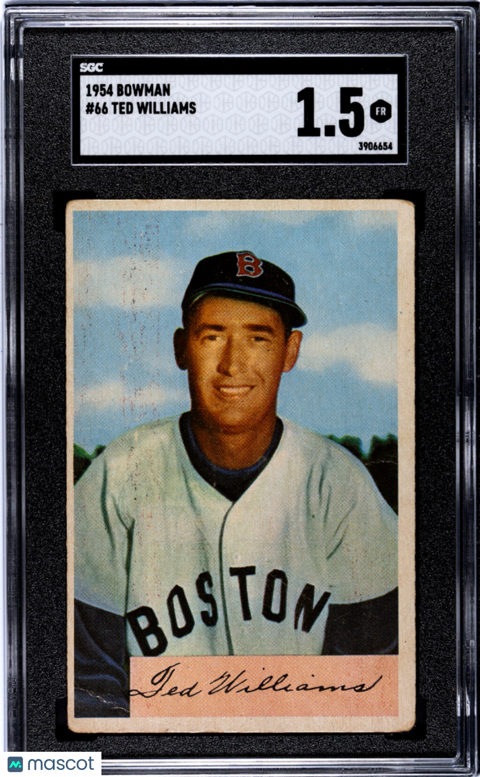 1954 Bowman Ted Williams #66 SGC 1.5