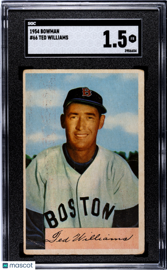 1954 Bowman Ted Williams #66 SGC 1.5