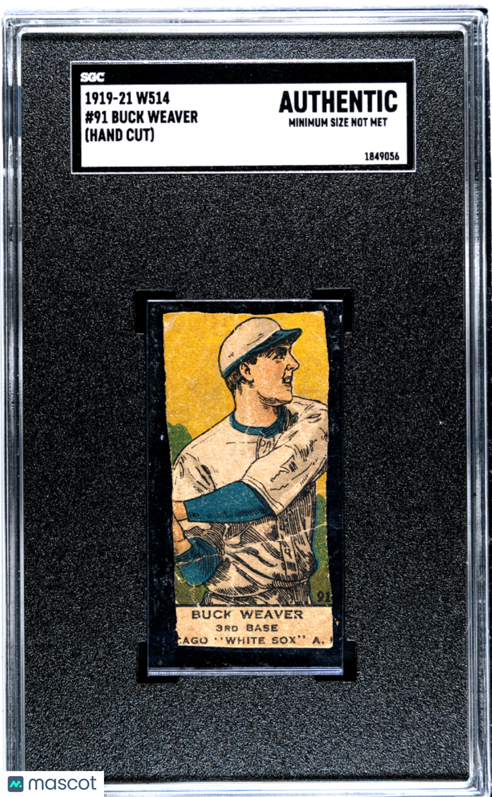 1919 W514 Buck Weaver #91 SGC A