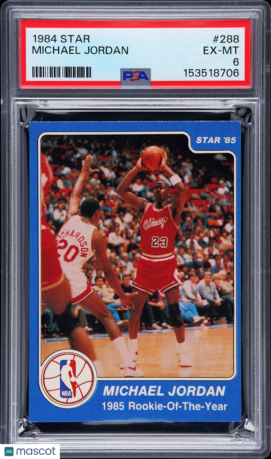 1984 Star Michael Jordan #288 PSA 6