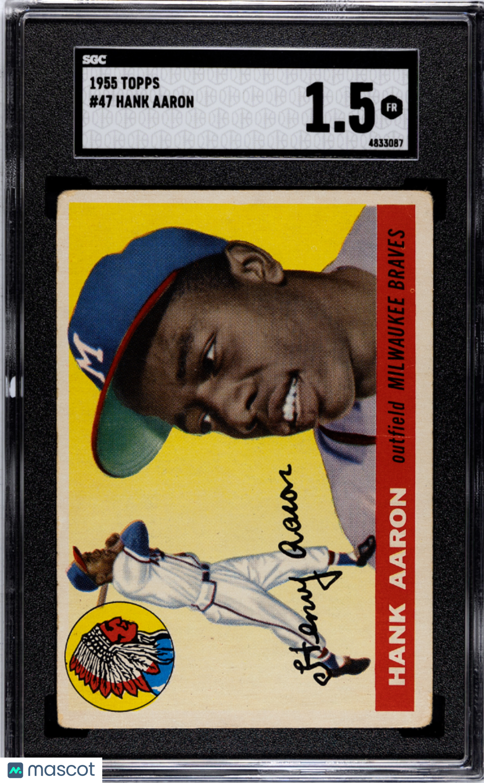 1955 Topps Hank Aaron #47 SGC 1.5