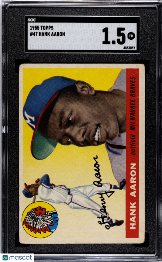 1955 Topps Hank Aaron #47 SGC 1.5