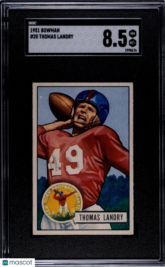 1951 Bowman Thomas Landry #20 SGC 8.5