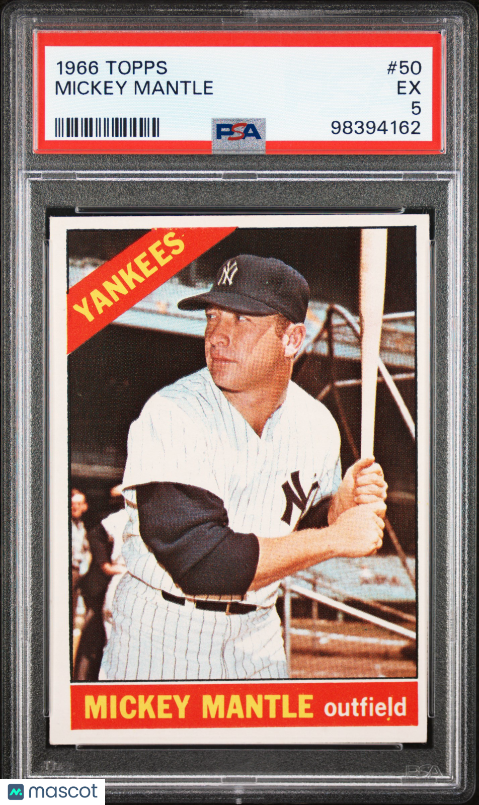 1966 Topps Mickey Mantle #50 PSA 5