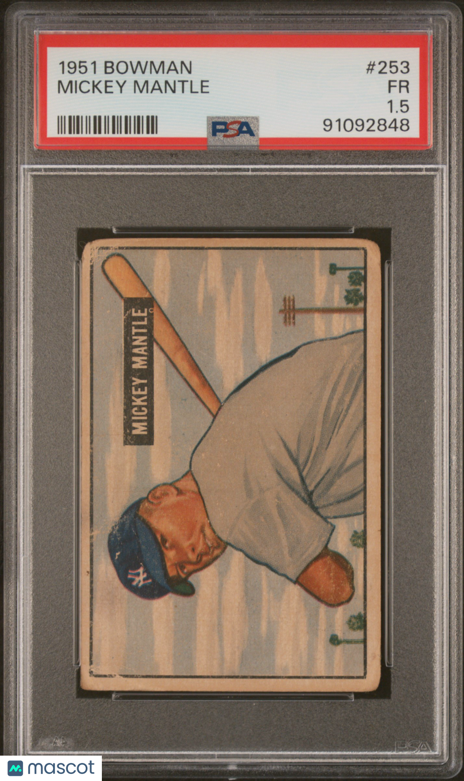 1951 Bowman Mickey Mantle #253 PSA 1.5
