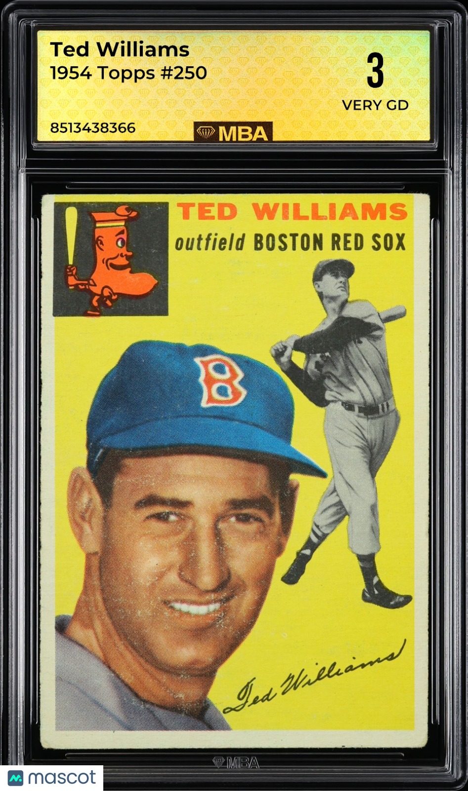 1954 Topps Ted Williams #250 MBA 3