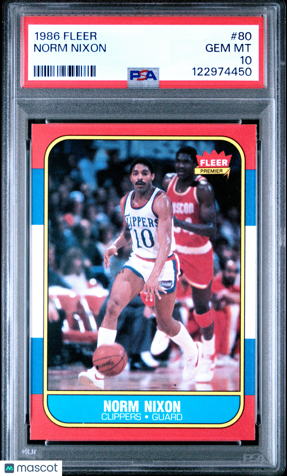 1986 Fleer Norm Nixon #80 PSA 10