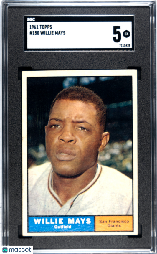 1961 Topps Willie Mays #150 SGC 5