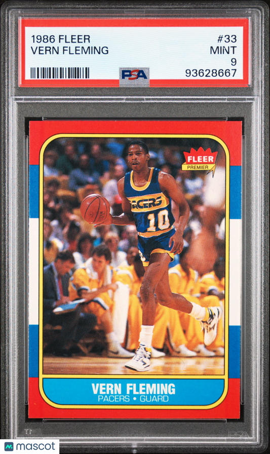 1986 Fleer Vern Fleming #33 PSA 9
