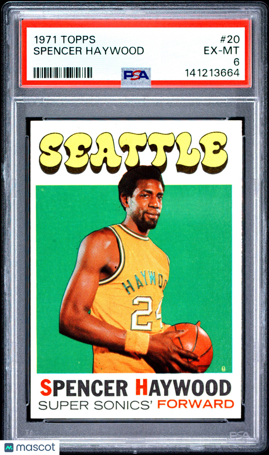 1971 Topps Spencer Haywood #20 PSA 6