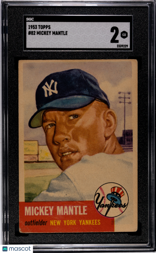 1953 Topps Mickey Mantle #82 SGC 2