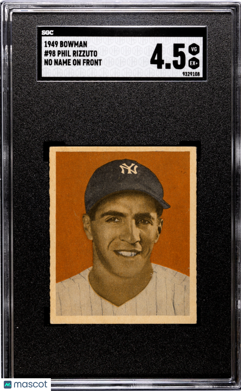 1949 Bowman Phil Rizzuto #98 No Name On Front SGC 4.5 – Legacy Cardz