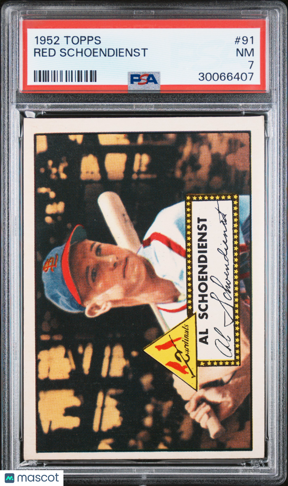 1952 Topps Red Schoendienst #91 PSA 7