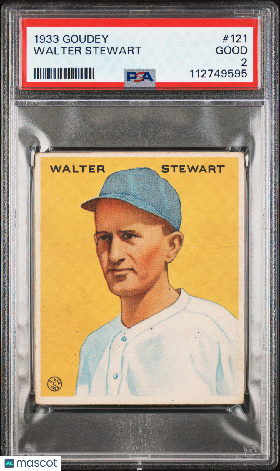 1933 Goudey Walter Stewart #121 PSA 2