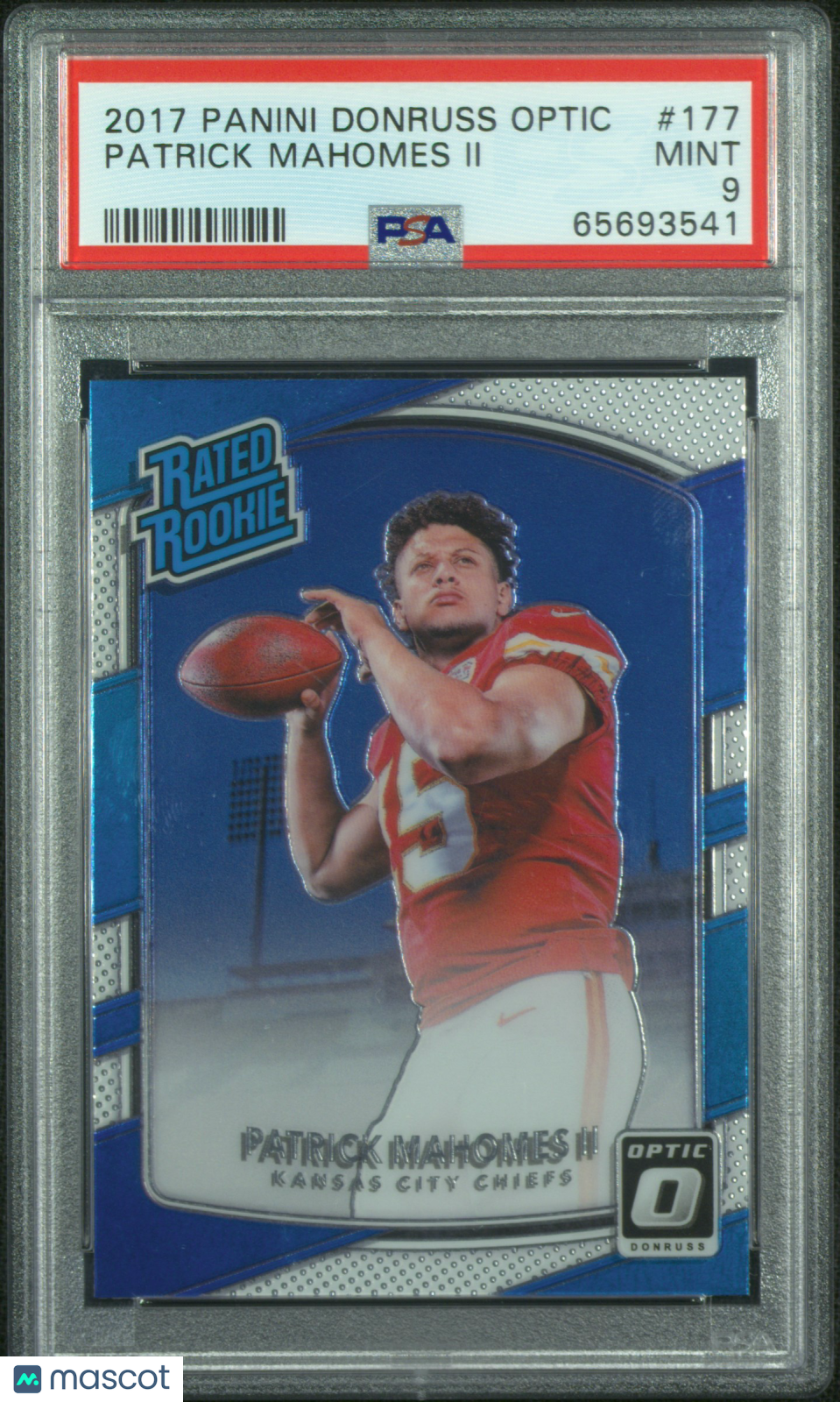 2017 Panini Donruss Optic Patrick Mahomes II #177 PSA 9