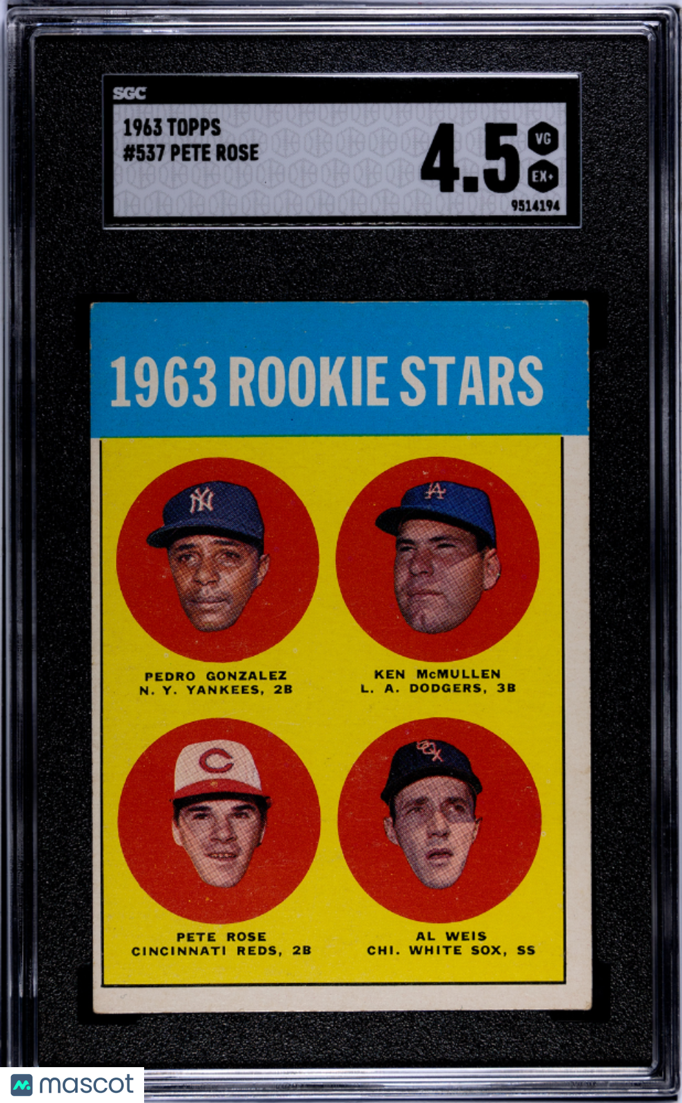 1963 Topps Pete Rose #537 SGC 4.5