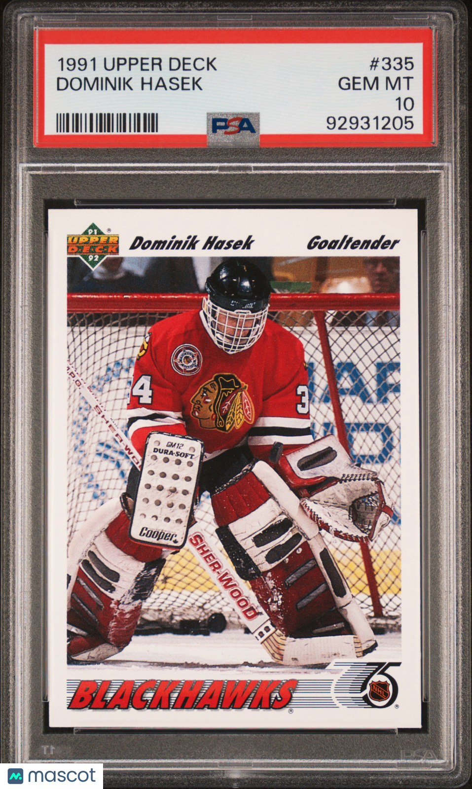 1991 Upper Deck Dominik Hasek #335 PSA 10