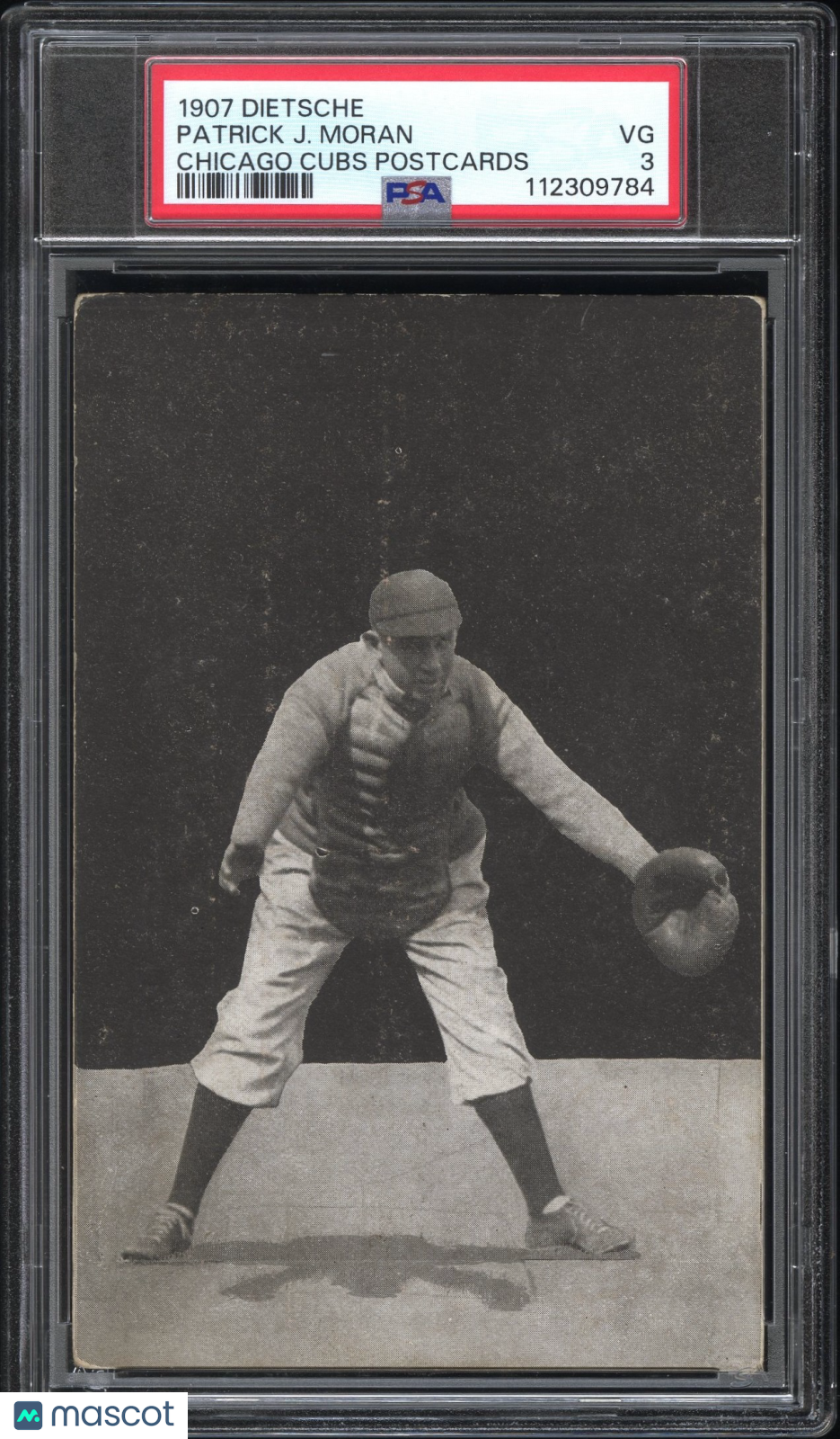 1907 Dietsche Chicago Cubs Postcards Patrick J. Moran PSA 3