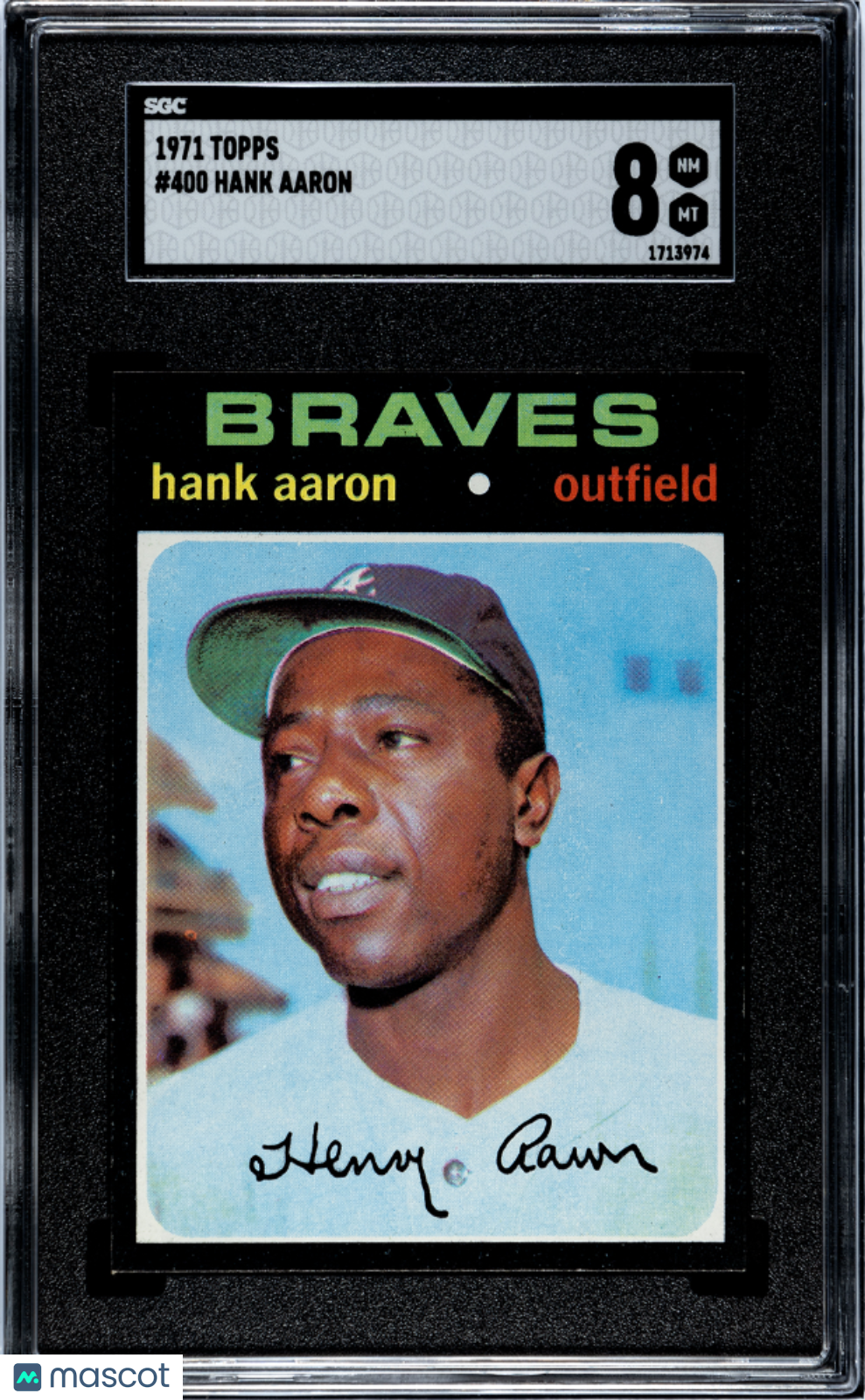 1971 Topps Hank Aaron #400 SGC 8