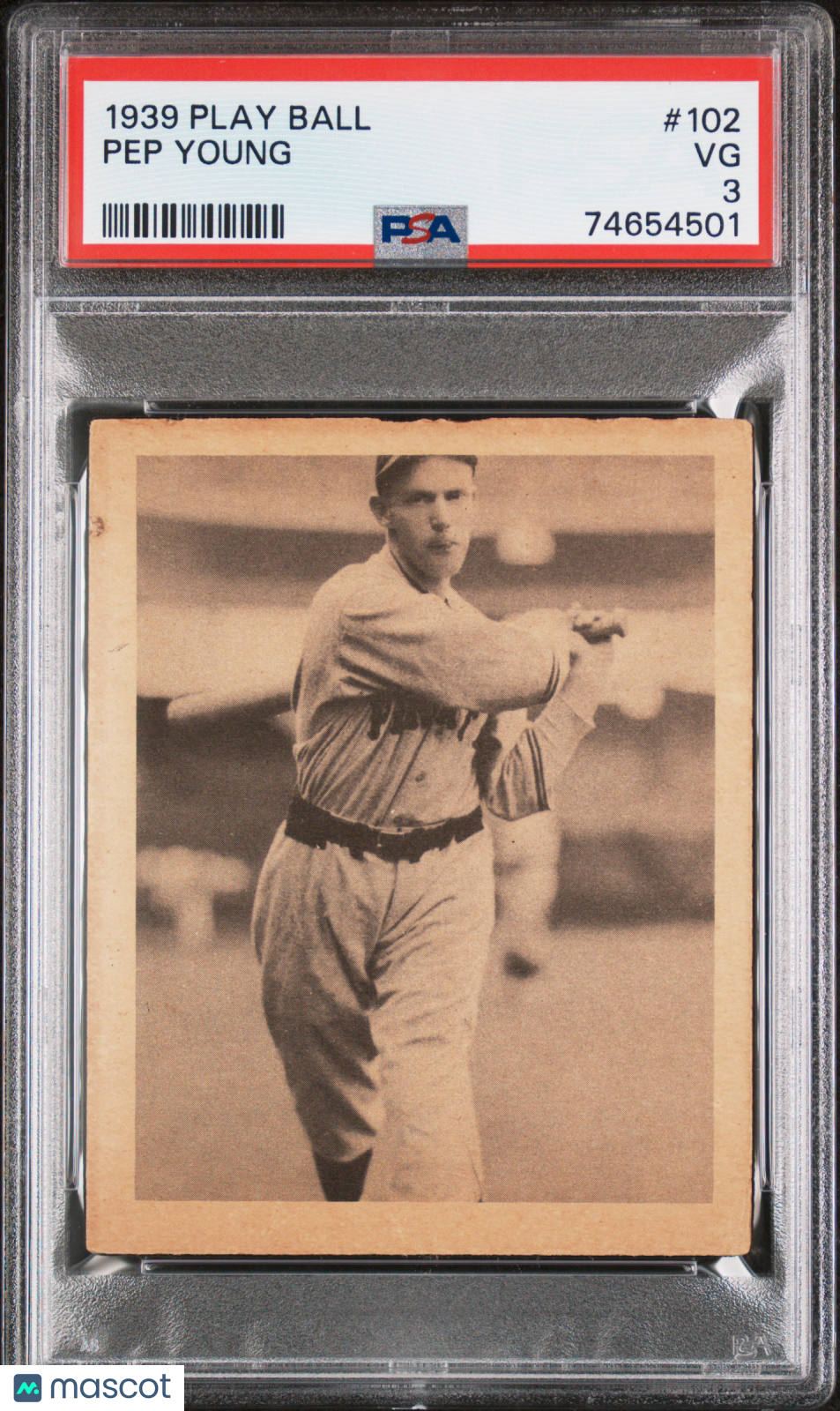 1939 Play Ball Pep Young #102 PSA 3
