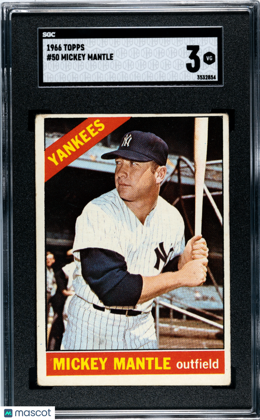 1966 Topps Mickey Mantle #50 SGC 3