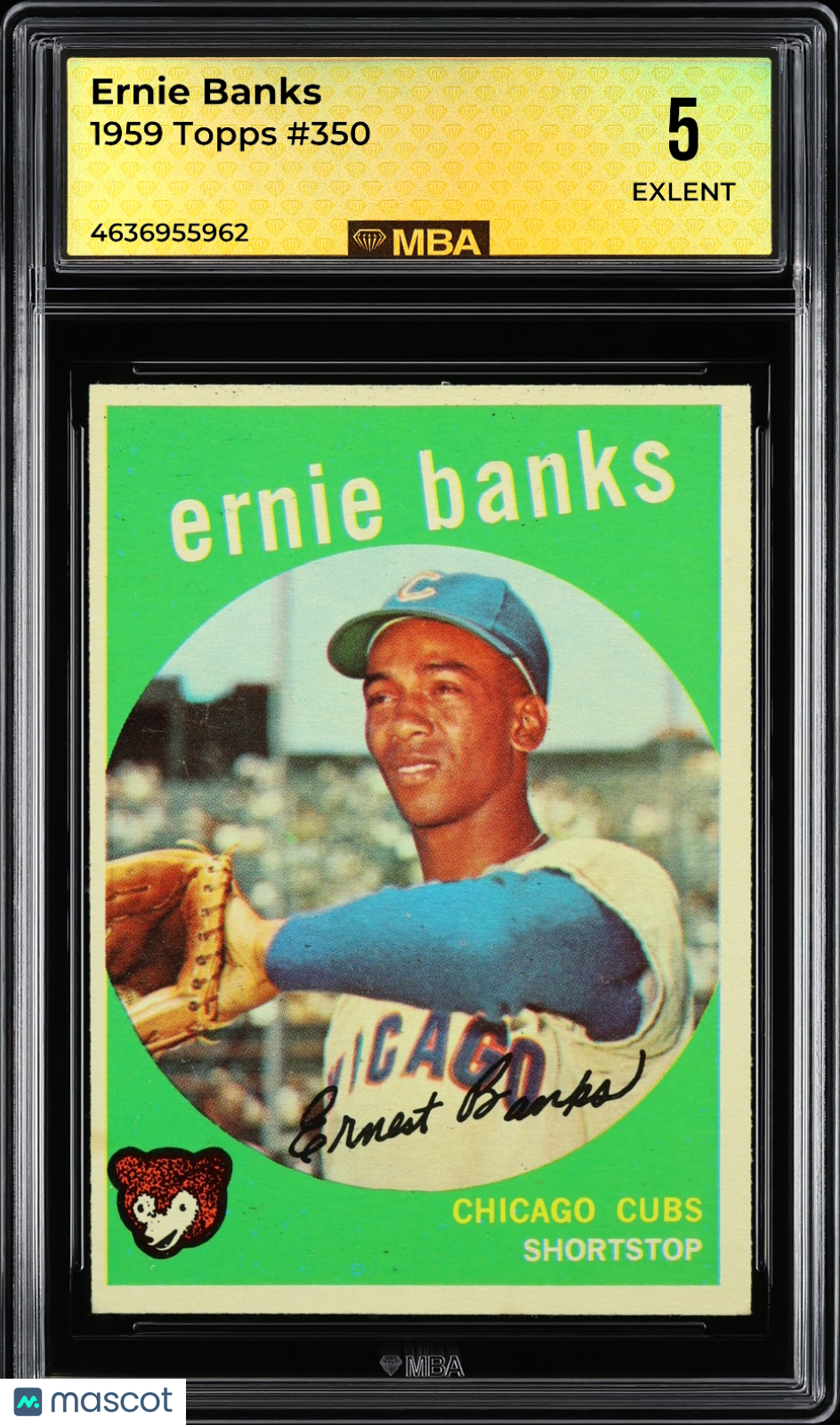 1959 Topps Ernie Banks #350 MBA 5