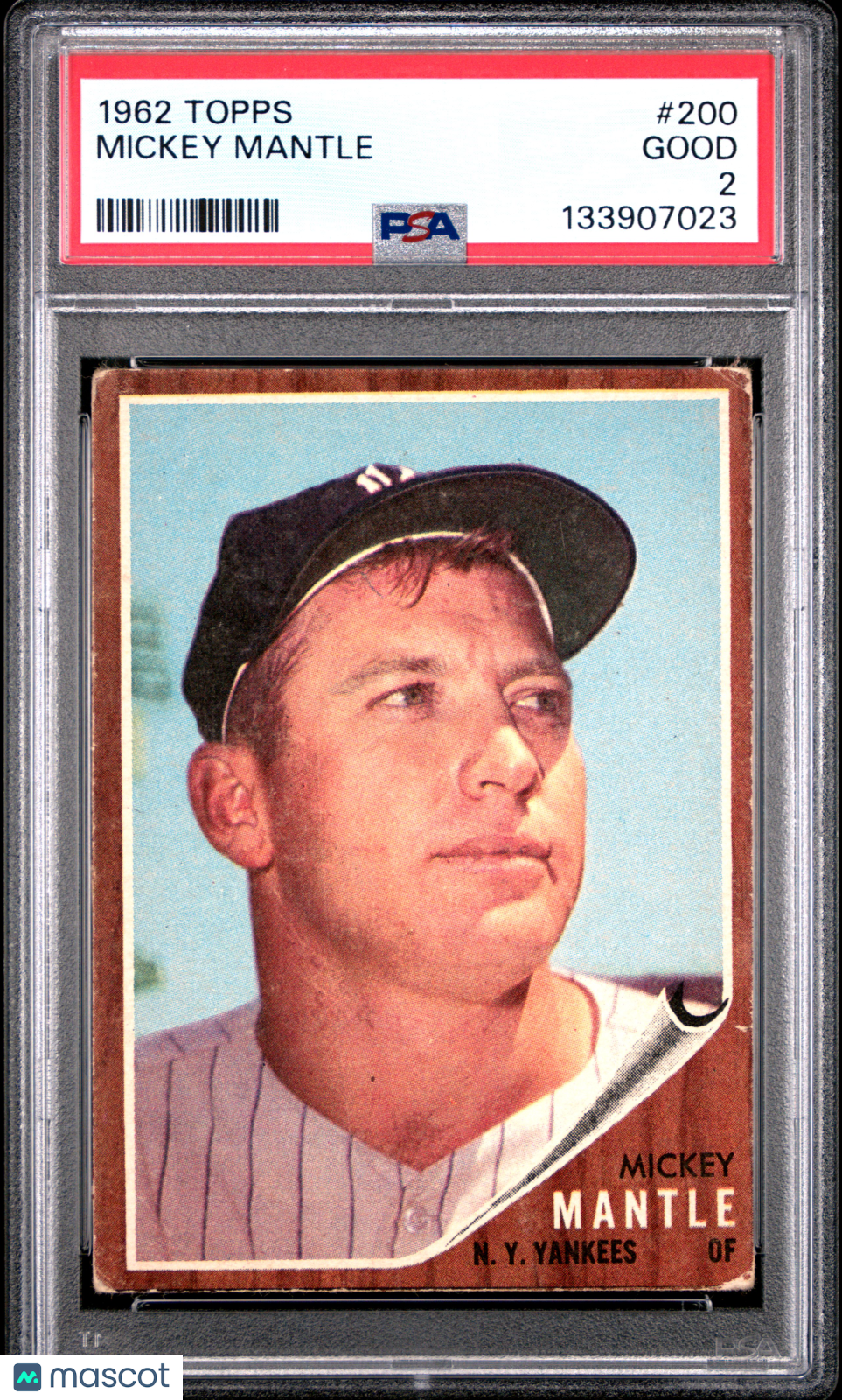 1962 Topps Mickey Mantle #200 PSA 2