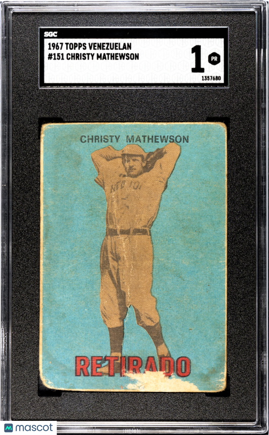 1967 Topps Venezuelan Christy Mathewson #151 SGC 1