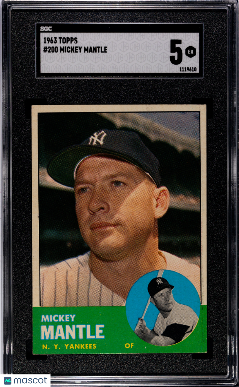 1963 Topps Mickey Mantle #200 SGC 5